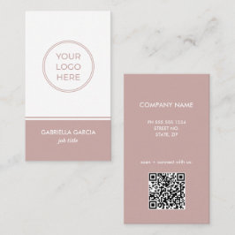 Affärskort för beräknad Rosa - skannerbar QR-kod Visitkort