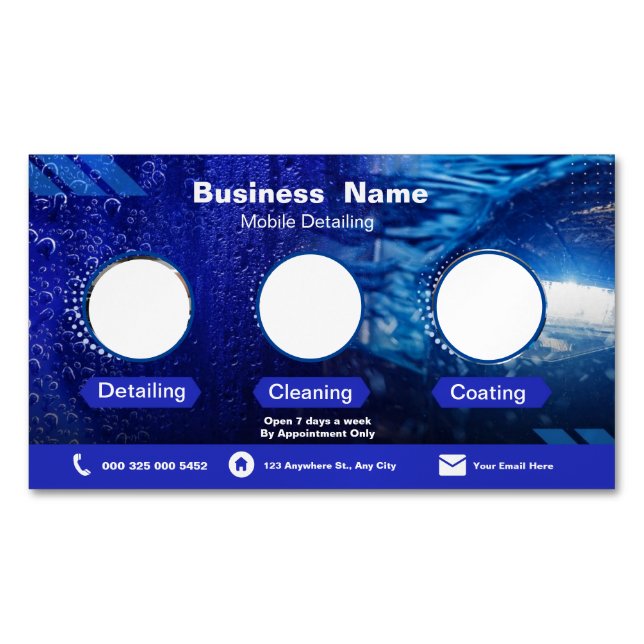 Affärskort för bildetaljer magnetiska visitkort (Framsida)