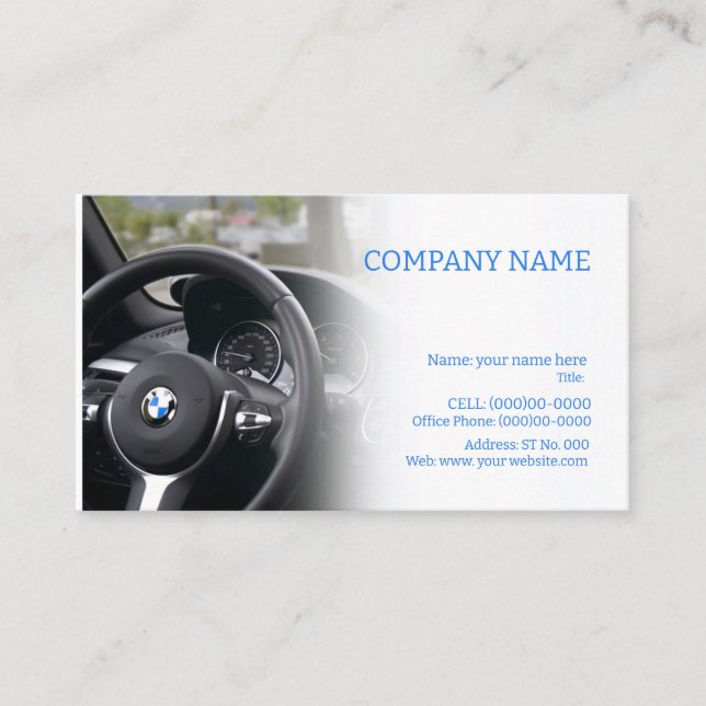 affärskort för bilmall visitkort (Framsida)