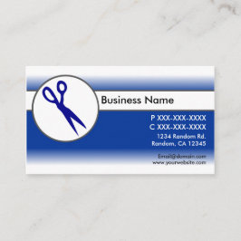 Affärskort för blåvita tonsaxar visitkort