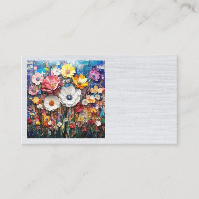 Affärskort för Blommigt av abstrakt Visitkort (Framsida)
