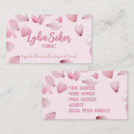 Affärskort för Blommigt av elegant för florist Visitkort