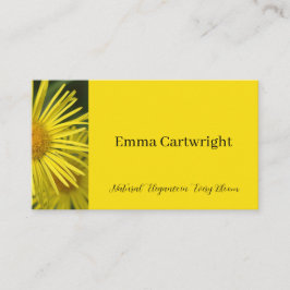 Affärskort för Blommigt av elegant Gult Visitkort