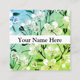 Affärskort för blommigt fyrkantigt visitkort