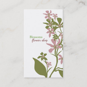 Affärskort för blommigt visitkort
