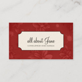 Affärskort för blommigt visitkort