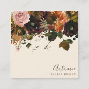 Affärskort för Blommigten Höger Bouquet Design Fyrkantigt Visitkort