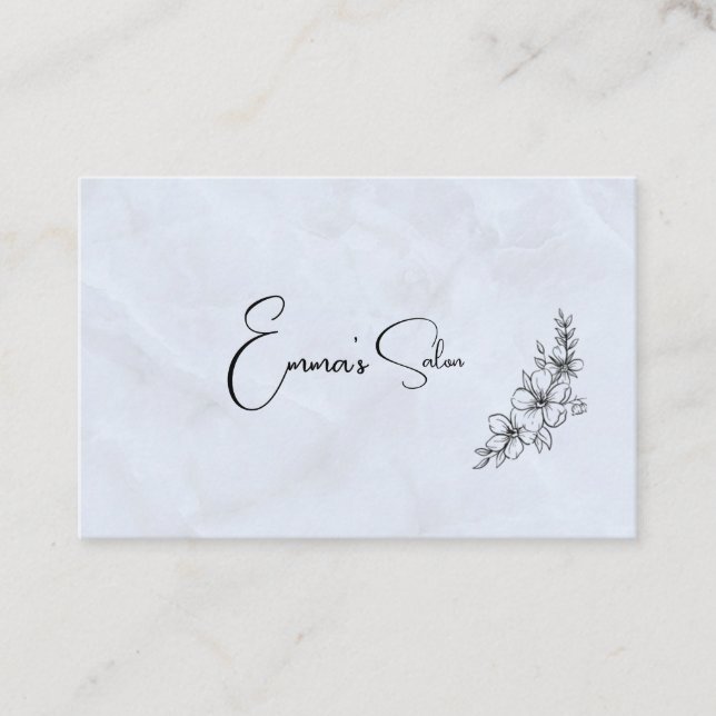 Affärskort för blommigtens utformning visitkort (Framsida)