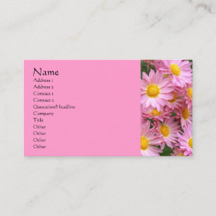 Affärskort för Blomsterfotografi av rosa Daisy Visitkort