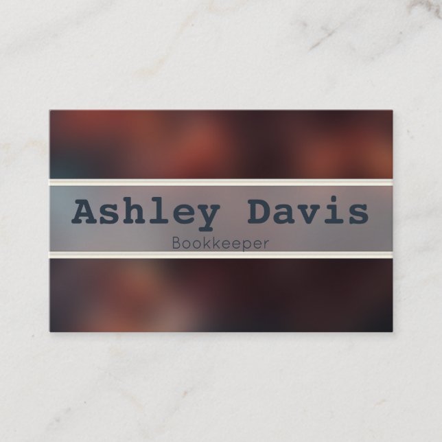 Affärskort för bokhållare visitkort (Framsida)