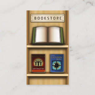 Affärskort för bokning av trä Shelf Bok Store- Visitkort