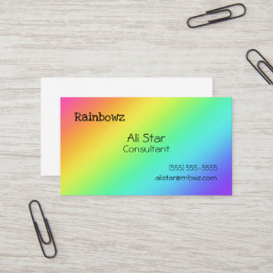 Affärskort för Bright Rainbow-övertoning Visitkort
