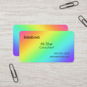 Affärskort för Bright Rainbow-övertoning Visitkort
