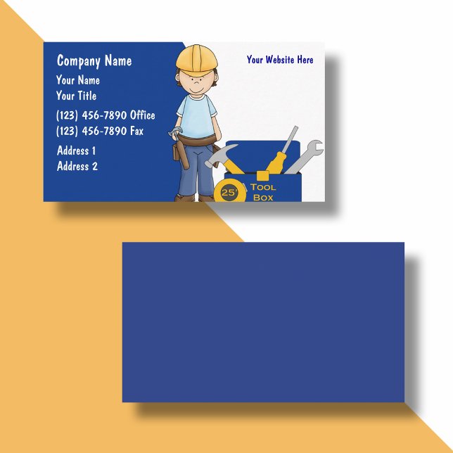 Affärskort för byggnation visitkort (Skapare uppladdad)