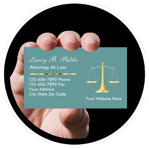 Affärskort för Classy Attorney Visitkort