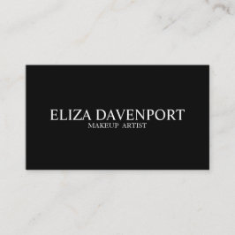 Affärskort för Classy Black White Makeup-artist Visitkort