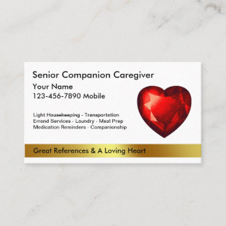 Affärskort för Classy Caregiver Visitkort