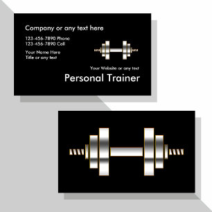 Affärskort för Classy Fitness Personal Trainer Visitkort