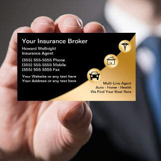 Affärskort för Classy Insurance Broker Visitkort