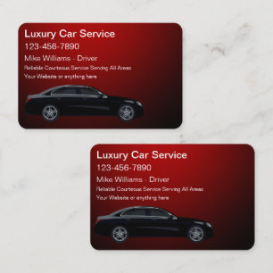 Affärskort för Classy Luxury Car Service Uber Visitkort