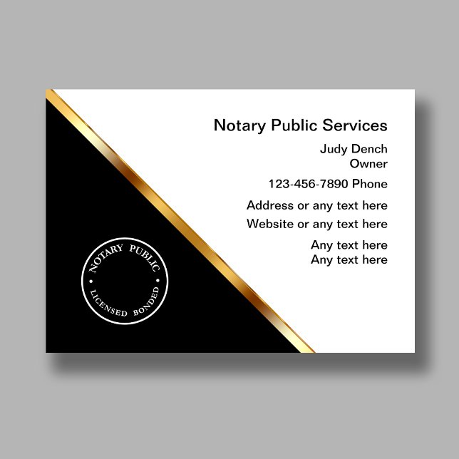 Affärskort för Classy Notary Service Visitkort (Skapare uppladdad)