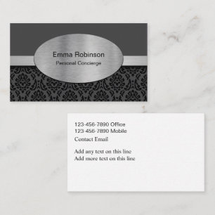 Affärskort för Classy Personal Concierge Elegant Visitkort