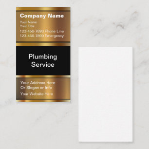 Affärskort för Classy Plumber Visitkort