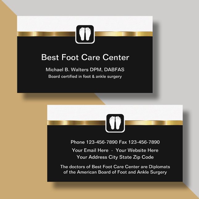 Affärskort för Classy Podiatry Foot Care Visitkort (Skapare uppladdad)