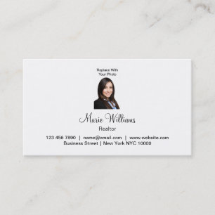 Affärskort för Classy Realtor-fotomall Visitkort