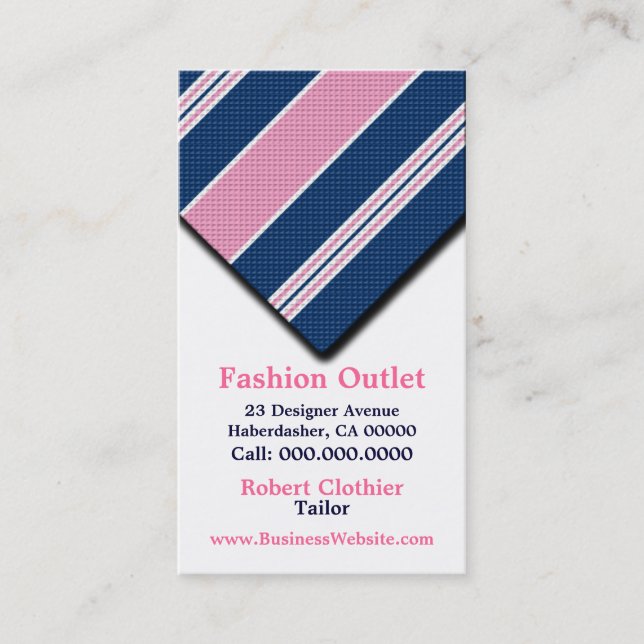affärskort för Clothier Herrkläder Visitkort (Framsida)