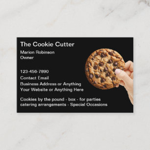 Affärskort för cookies-tema visitkort