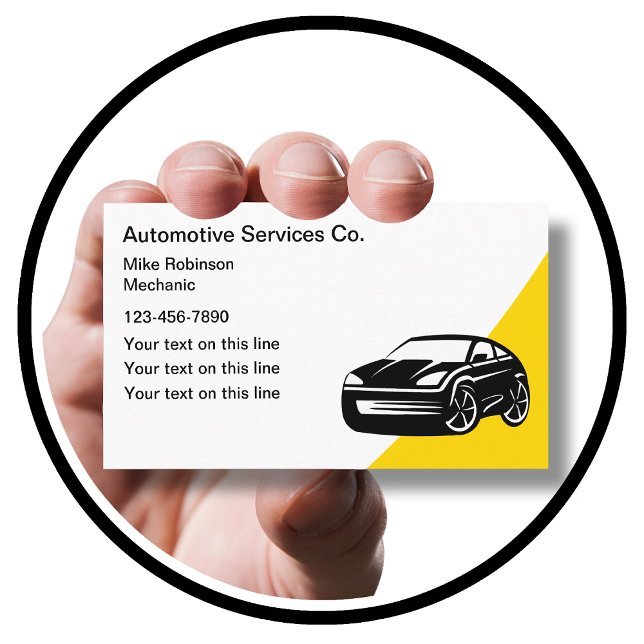 Affärskort för coola Automotive Services Visitkort (Skapare uppladdad)