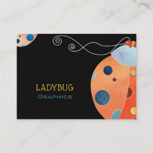 Affärskort för coola Retro Ladybug Visitkort