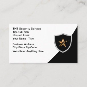 Affärskort för coola Security Services Visitkort