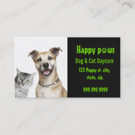 affärskort för dagvård av sällskapsdjur visitkort