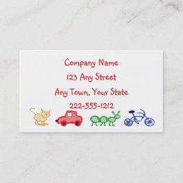 Affärskort för dagvård eller barnomsorg visitkort