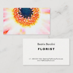 Affärskort för Daisy av Blommigt för Rosa Visitkort