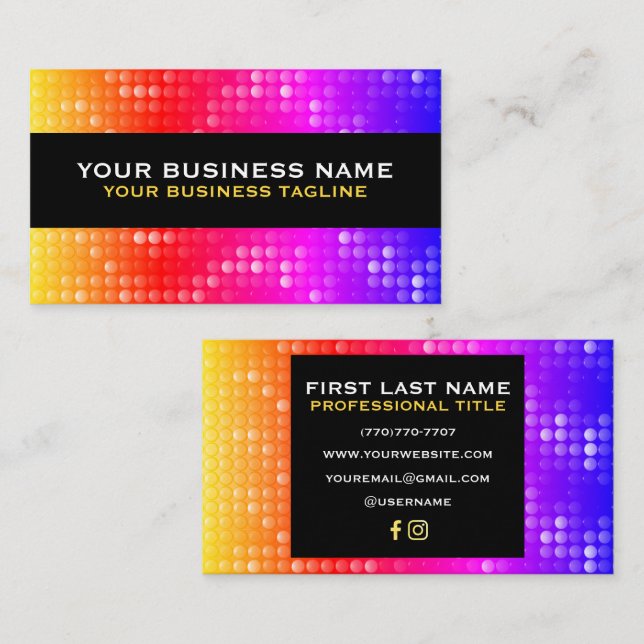 Affärskort för det moderna Kreativet Visitkort (Fram/baksida)