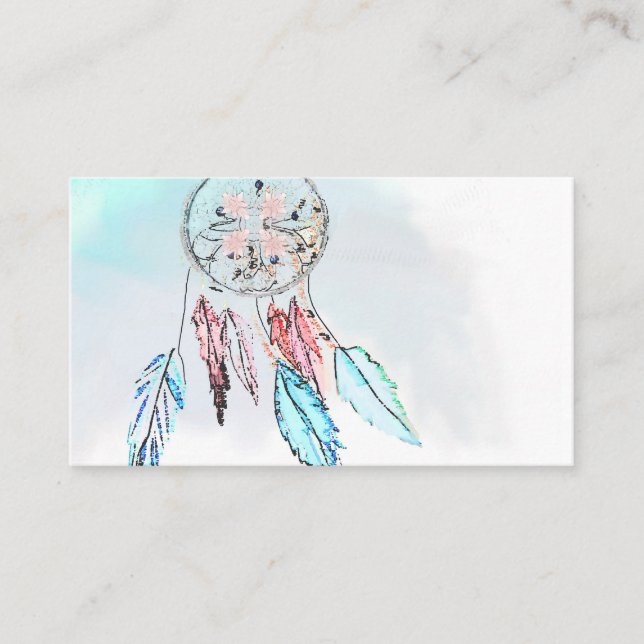 Affärskort för DreamCatcher Dreamcatchers-Abstrakt Visitkort (Framsida)