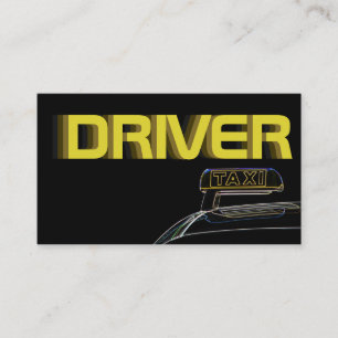affärskort för drivrutin för professionell taxi visitkort