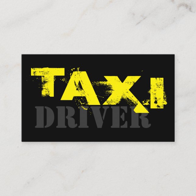affärskort för drivrutin för professionell taxi visitkort (Framsida)
