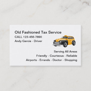 Affärskort för drivrutinen Retro Taxi Visitkort