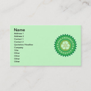 Affärskort för Eco-Friendly Product Sticker Visitkort