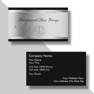 Affärskort för elegant Attorney Visitkort