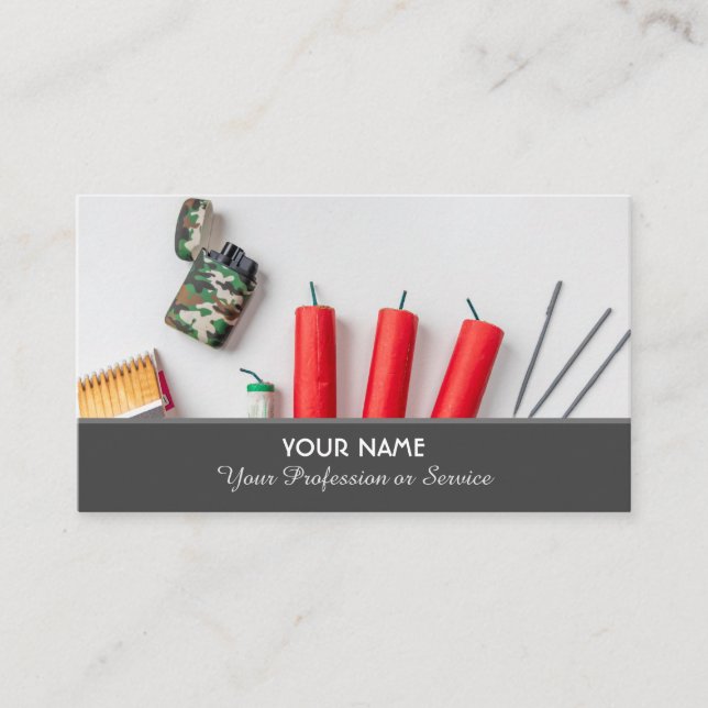 affärskort för elegant av fyrverkerier visitkort (Framsida)