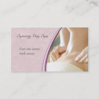Affärskort för elegant av massagebehandling visitkort