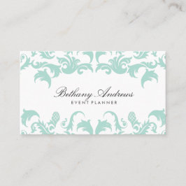 Affärskort för elegant Blue Damask - Groon Visitkort