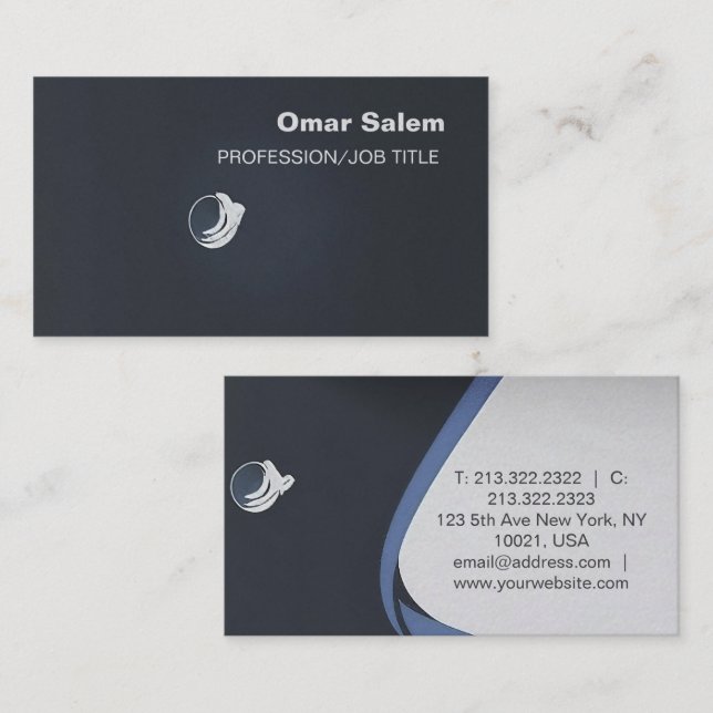 "affärskort för Elegant med modern och tydlig Visitkort (Fram/baksida)