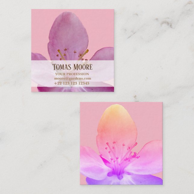 Affärskort för elegant som stinker fyrkantigt visitkort (Fram/baksida)