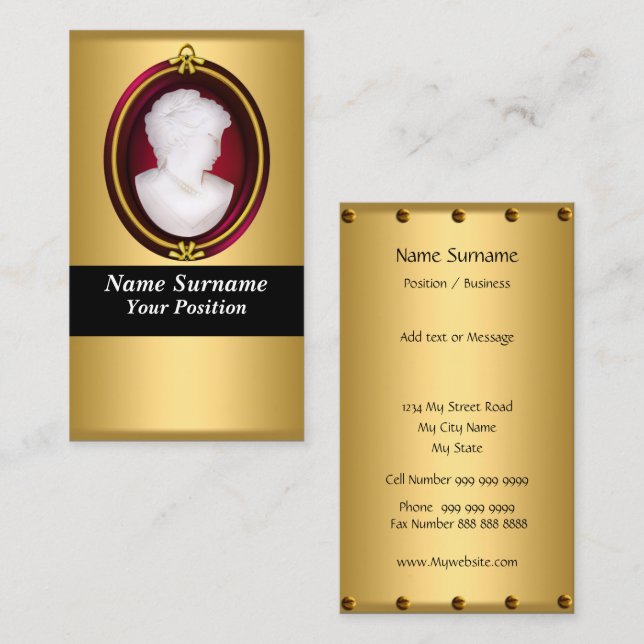 Affärskort för elegantens utformning visitkort (Fram/baksida)